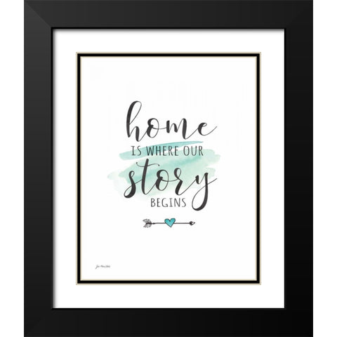 Home Story Black Modern Wood Framed Art Print with Double Matting by Moulton, Jo