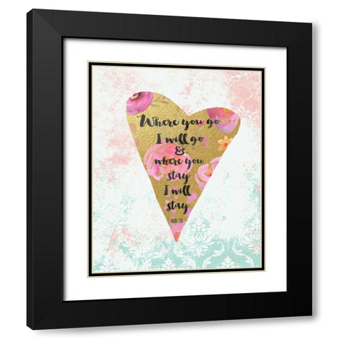 Where You Go Black Modern Wood Framed Art Print with Double Matting by Moulton, Jo