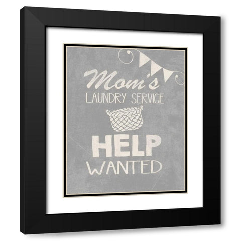 Moms Laundry Black Modern Wood Framed Art Print with Double Matting by Moulton, Jo