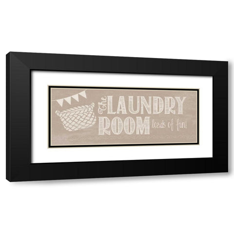 Laundry Room Black Modern Wood Framed Art Print with Double Matting by Moulton, Jo