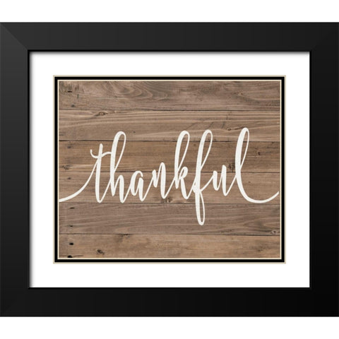 Rustic Faith Script Black Modern Wood Framed Art Print with Double Matting by Moulton, Jo
