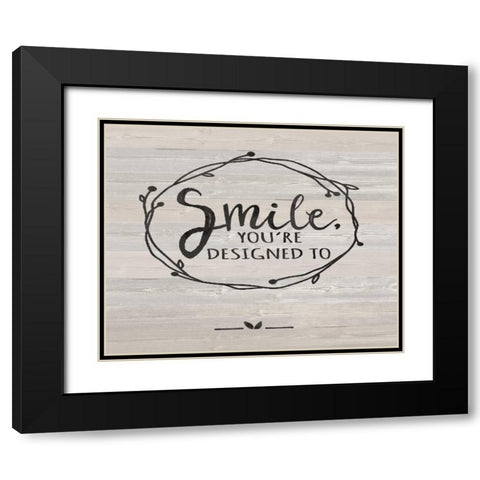 Smile Black Modern Wood Framed Art Print with Double Matting by Moulton, Jo