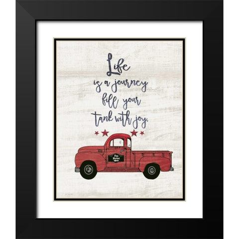 Life is a Journey Black Modern Wood Framed Art Print with Double Matting by Moulton, Jo