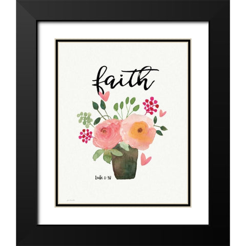 Faith Black Modern Wood Framed Art Print with Double Matting by Moulton, Jo