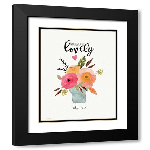 Lovely Black Modern Wood Framed Art Print with Double Matting by Moulton, Jo
