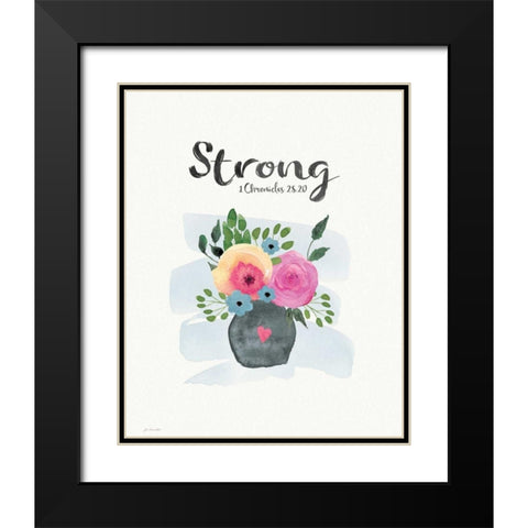 Strong Black Modern Wood Framed Art Print with Double Matting by Moulton, Jo