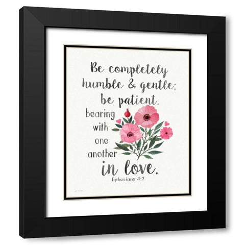 Patient Humble Kind Black Modern Wood Framed Art Print with Double Matting by Moulton, Jo