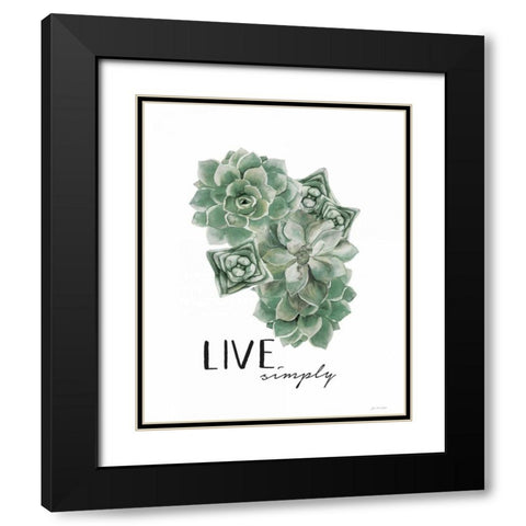 Live Simply Black Modern Wood Framed Art Print with Double Matting by Moulton, Jo