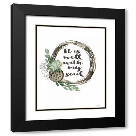 Well With My Soul Black Modern Wood Framed Art Print with Double Matting by Moulton, Jo