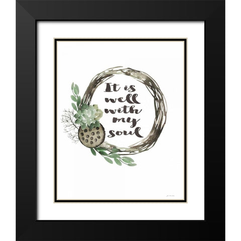 Well With My Soul Black Modern Wood Framed Art Print with Double Matting by Moulton, Jo