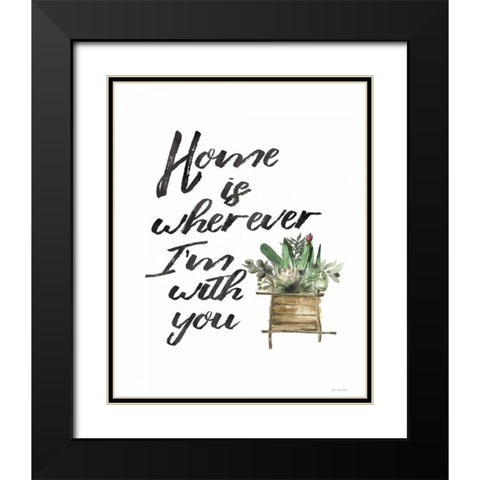 Home with You Black Modern Wood Framed Art Print with Double Matting by Moulton, Jo