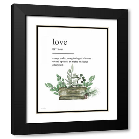 Love Definition Black Modern Wood Framed Art Print with Double Matting by Moulton, Jo