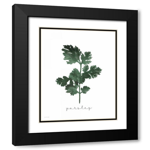 Parsley Black Modern Wood Framed Art Print with Double Matting by Moulton, Jo