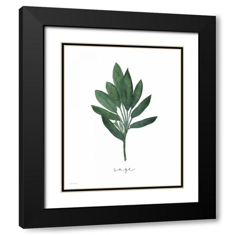 Sage Black Modern Wood Framed Art Print with Double Matting by Moulton, Jo