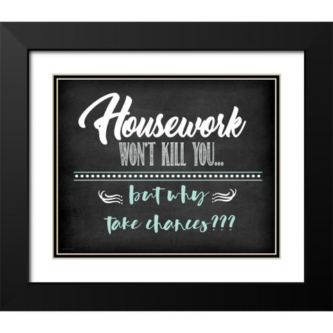 Housework Black Modern Wood Framed Art Print with Double Matting by Moulton, Jo