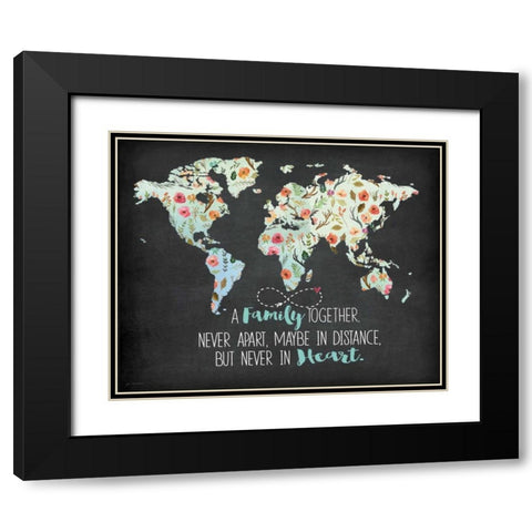 Family Together Black Modern Wood Framed Art Print with Double Matting by Moulton, Jo