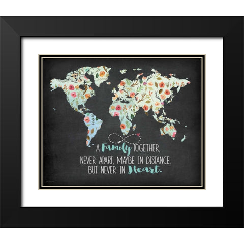 Family Together Black Modern Wood Framed Art Print with Double Matting by Moulton, Jo
