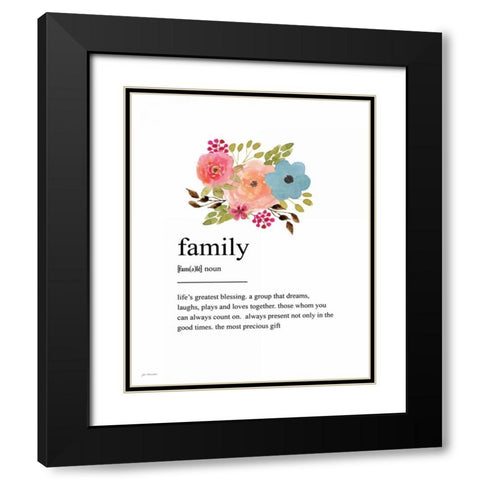 Family Definition Black Modern Wood Framed Art Print with Double Matting by Moulton, Jo