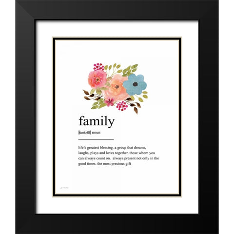 Family Definition Black Modern Wood Framed Art Print with Double Matting by Moulton, Jo