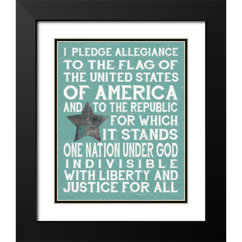Pledge I Black Modern Wood Framed Art Print with Double Matting by Moulton, Jo