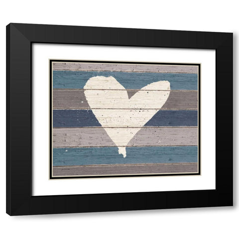 Country Heart Black Modern Wood Framed Art Print with Double Matting by Moulton, Jo