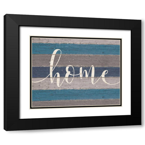 Home Script Black Modern Wood Framed Art Print with Double Matting by Moulton, Jo