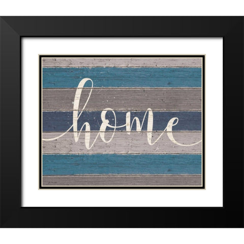 Home Script Black Modern Wood Framed Art Print with Double Matting by Moulton, Jo