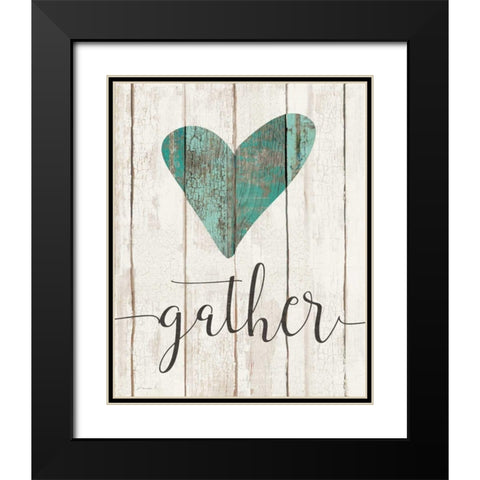 Gather Black Modern Wood Framed Art Print with Double Matting by Moulton, Jo