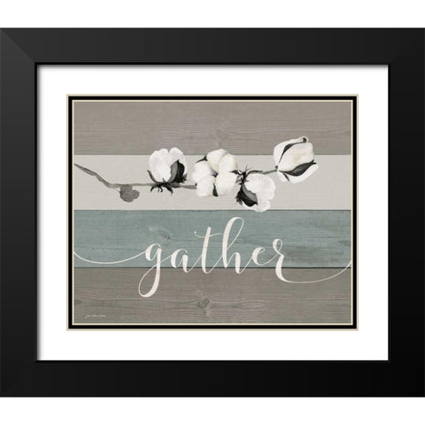 Gather Black Modern Wood Framed Art Print with Double Matting by Moulton, Jo