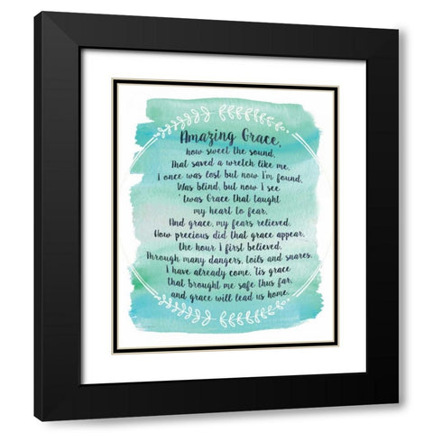 Amazing Grace Black Modern Wood Framed Art Print with Double Matting by Moulton, Jo