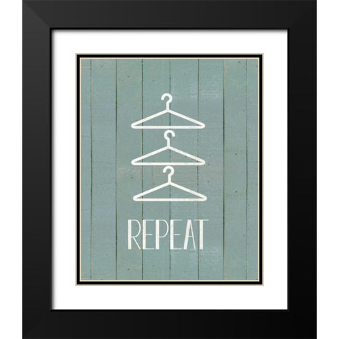 Wash House Repeat Black Modern Wood Framed Art Print with Double Matting by Moulton, Jo