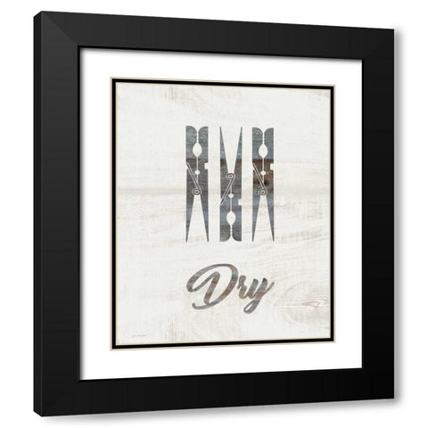 Barnwood Dry Black Modern Wood Framed Art Print with Double Matting by Moulton, Jo