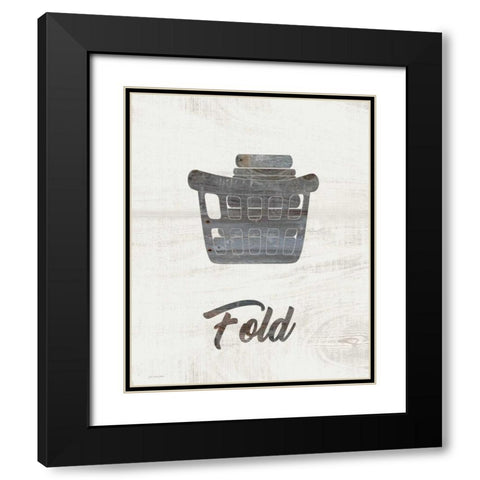 Barnwood Fold Black Modern Wood Framed Art Print with Double Matting by Moulton, Jo