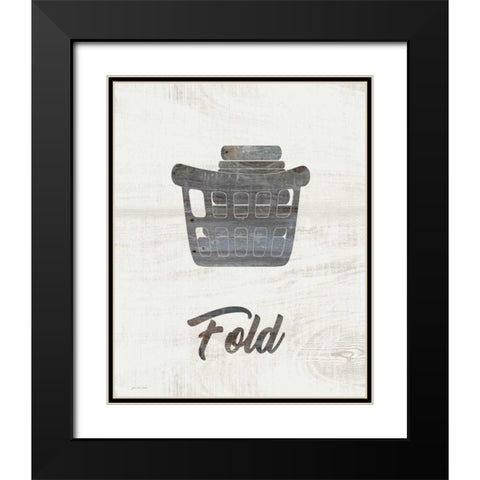 Barnwood Fold Black Modern Wood Framed Art Print with Double Matting by Moulton, Jo