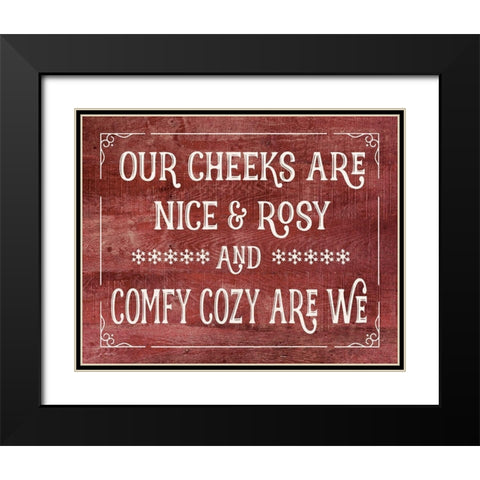 Our Cheeks are Nice and Rosy Black Modern Wood Framed Art Print with Double Matting by Moulton, Jo