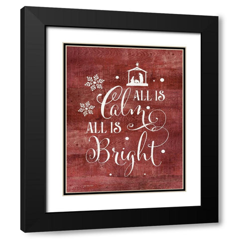 All Is Calm Black Modern Wood Framed Art Print with Double Matting by Moulton, Jo