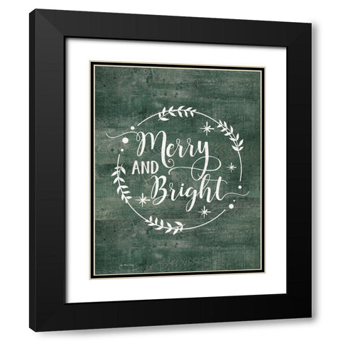 Merry and Bright Black Modern Wood Framed Art Print with Double Matting by Moulton, Jo