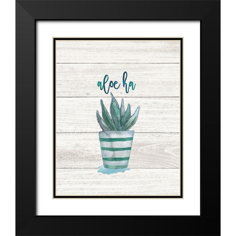 Aloe Ha Black Modern Wood Framed Art Print with Double Matting by Moulton, Jo