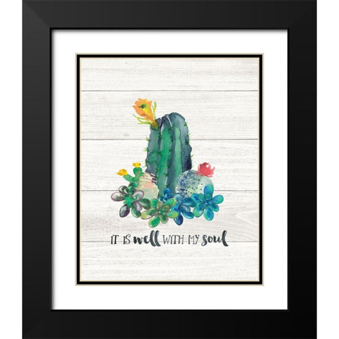 It Is Well Black Modern Wood Framed Art Print with Double Matting by Moulton, Jo