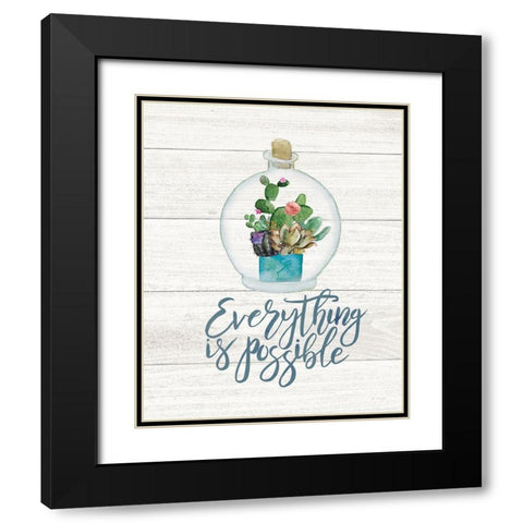 Everything is Possible Black Modern Wood Framed Art Print with Double Matting by Moulton, Jo