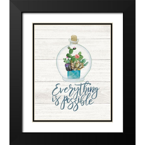 Everything is Possible Black Modern Wood Framed Art Print with Double Matting by Moulton, Jo