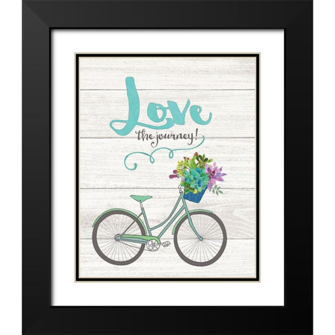 Love the Journey Black Modern Wood Framed Art Print with Double Matting by Moulton, Jo