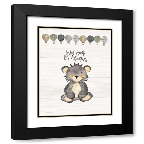 Brave Spirit Black Modern Wood Framed Art Print with Double Matting by Moulton, Jo