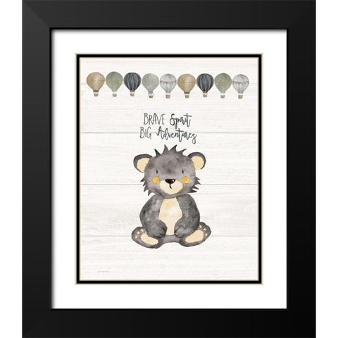 Brave Spirit Black Modern Wood Framed Art Print with Double Matting by Moulton, Jo