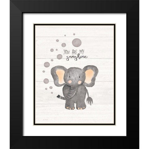 You Are My Sunshine Black Modern Wood Framed Art Print with Double Matting by Moulton, Jo