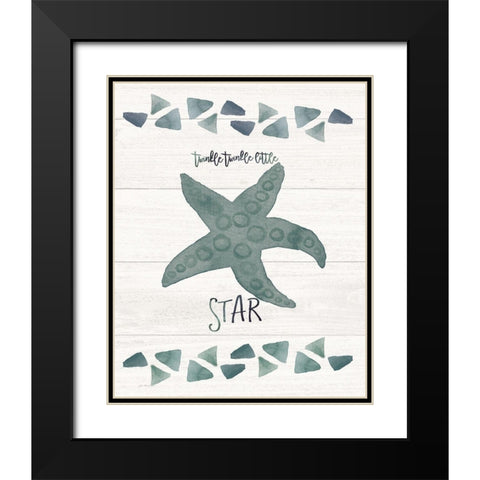 Twinkle Little Star Black Modern Wood Framed Art Print with Double Matting by Moulton, Jo