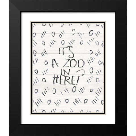 Its a Zoo Black Modern Wood Framed Art Print with Double Matting by Moulton, Jo