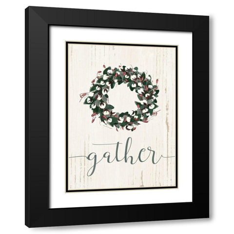 Gather Black Modern Wood Framed Art Print with Double Matting by Moulton, Jo