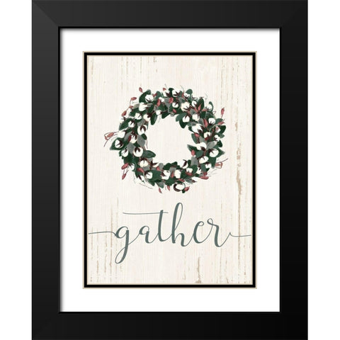 Gather Black Modern Wood Framed Art Print with Double Matting by Moulton, Jo