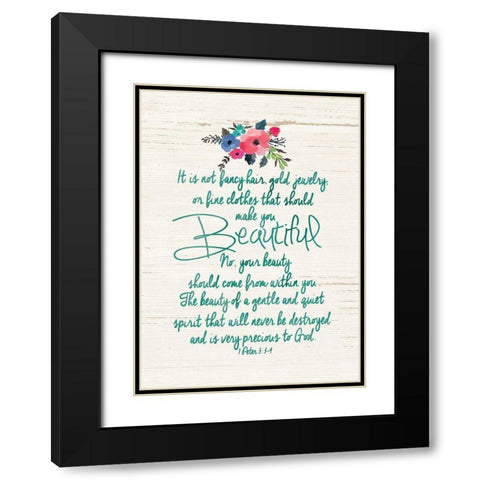 Precious to God Black Modern Wood Framed Art Print with Double Matting by Moulton, Jo